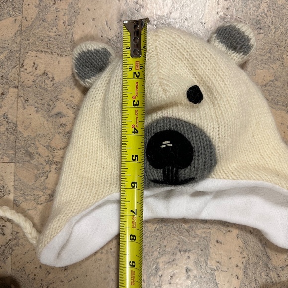 Nirvana Designs Kids Polar Bear Hat Hand Knit in Nepal - Picture 6 of 6